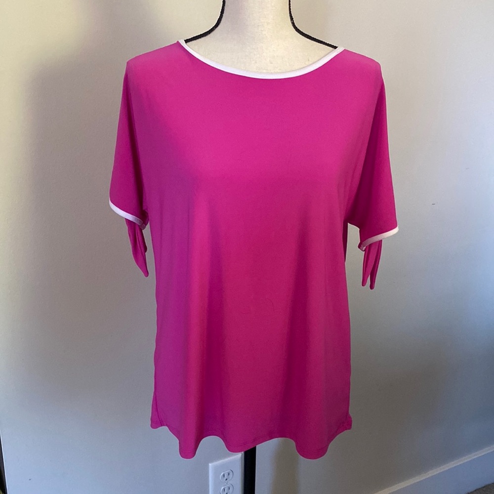 Pink Open Shoulder Top